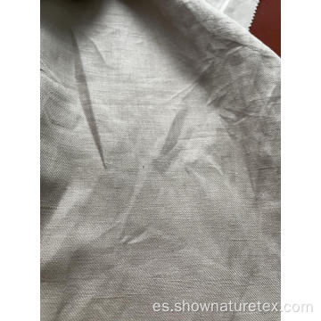 tela de sarga de algodón de lino para pantalones y trajes de daños en la temporada de S/S